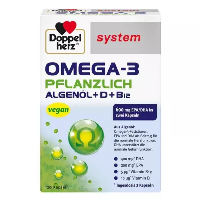 Doppelherz Omega-3 plant-based system capsules, 120 pieces Doppelherz Omega-3 plant-based system capsules, 120 pieces