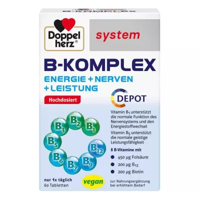 DOPPELHERZ B-complex system tablets, 60 pcs DOPPELHERZ B-complex system tablets, 60 pcs