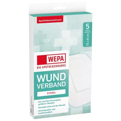 WEPA Wound dressing 8x15 cm sterile, 5 pcs