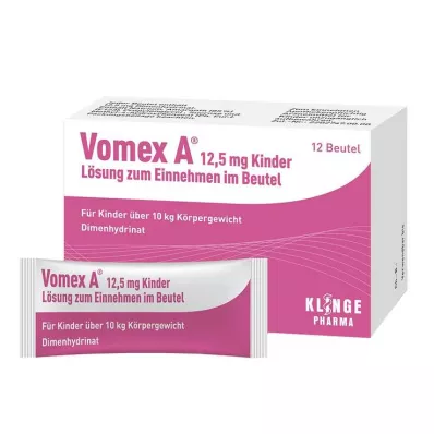 VOMEX A 12.5 mg childrens oral solution in sachet, 12 pcs