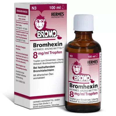 BROMHEXIN Hermes Arzneimittel 8 mg/ml drops, 100 ml