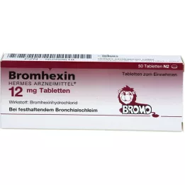 BROMHEXIN Hermes Arzneimittel 12 mg tablets, 50 pcs