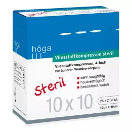 VLIESSTOFF-KOMPRESSEN sterile 10x10 cm 4-ply, 25X2 pcs