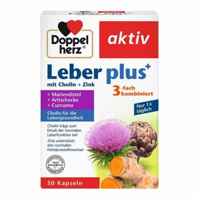 DOPPELHERZ Liver plus with choline+zinc capsules, 30 pcs DOPPELHERZ Liver plus with choline+zinc capsules, 30 pcs