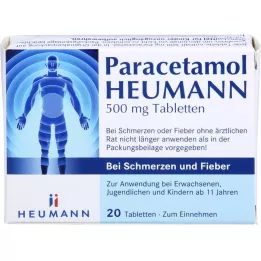 PARACETAMOL HEUMANN 500mg Tab.for pain and fever, 20 pcs