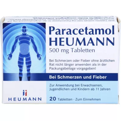 PARACETAMOL HEUMANN 500mg Tab.for pain and fever, 20 pcs