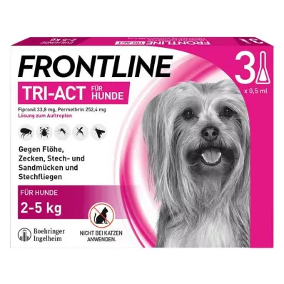 FRONTLINE Tri-Act liquid solution for dogs 2-5 kg, 3 pcs