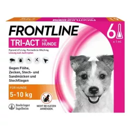 FRONTLINE Tri-Act Drop-on solution for dogs 5-10 kg, 6 pcs