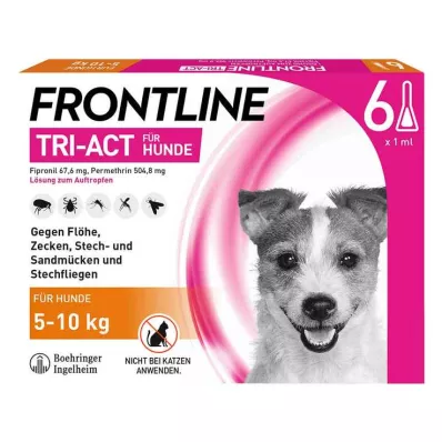 FRONTLINE Tri-Act liquid solution for dogs 5-10 kg, 6 pcs FRONTLINE Tri-Act liquid solution for dogs 5-10 kg, 6 pcs