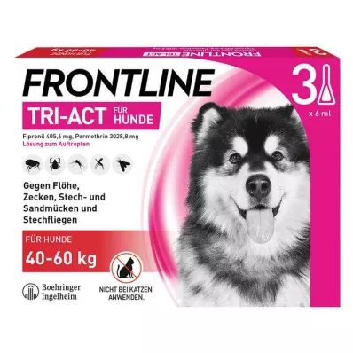 FRONTLINE Tri-Act solution for dripping on dogs 40-60kg, 3 pcs FRONTLINE Tri-Act solution for dripping on dogs 40-60kg, 3 pcs