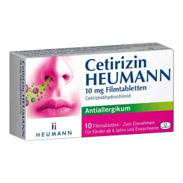 CETIRIZIN Heumann 10 mg film-coated tablets, 10 pcs