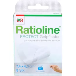 RATIOLINE protect gel plaster 4.5x7.4 cm, 5 pcs