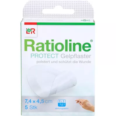 RATIOLINE protect gel plaster 4.5x7.4 cm, 5 pcs