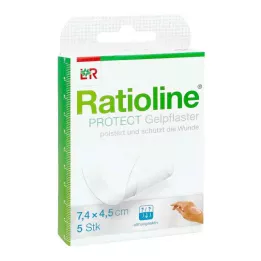 RATIOLINE protect gel plaster 4.5x7.4 cm, 5 pcs