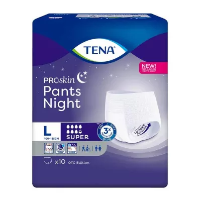 TENA Pants night super L disposable pants for incontinence, 10 pieces TENA Pants night super L disposable pants for incontinence, 10 pieces