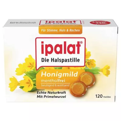 IPALAT Throat lozenges, mild honey without menthol, sugar-free, 120 pcs