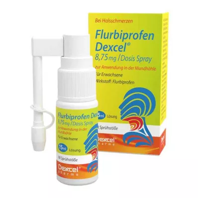 FLURBIPROFEN Dexcel 8.75 mg/dos.spray oral cavity, 15 ml FLURBIPROFEN Dexcel 8.75 mg/dos.spray oral cavity, 15 ml