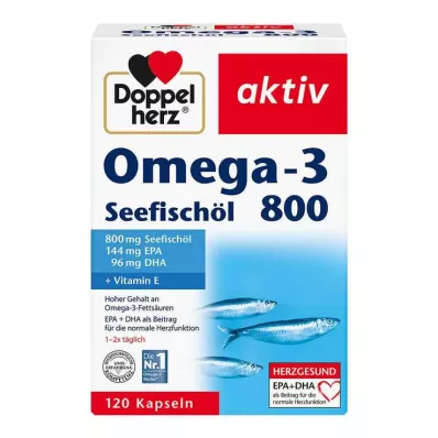 Doppelherz Omega-3 sea fish oil 800 active capsules, 120 pieces Doppelherz Omega-3 sea fish oil 800 active capsules, 120 pieces