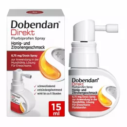 DOBENDAN Direct Flurbiprofen Spray Honey &amp; Lemon, 15 ml