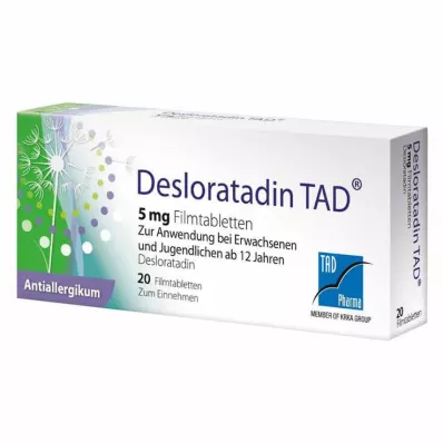 DESLORATADIN TAD 5 mg film-coated tablets, 20 pcs