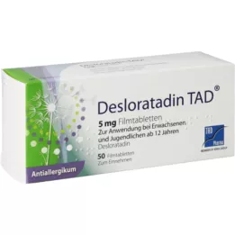 DESLORATADIN TAD 5 mg film-coated tablets, 50 pcs