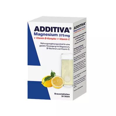 ADDITIVA Magnesium 375 mg+Vitamin B Complex+Vit.C, 20X6 g ADDITIVA Magnesium 375 mg+Vitamin B Complex+Vit.C, 20X6 g