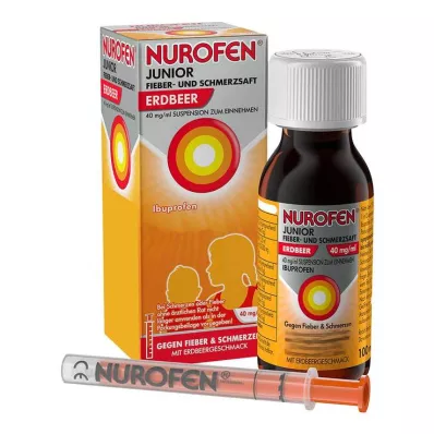 NUROFEN Junior fever and pain juice strawberry 40 mg/ml, 100 ml