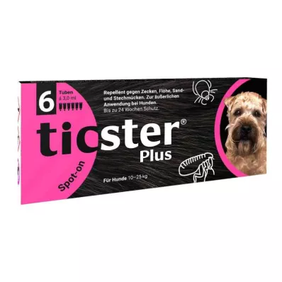 TICSTER Plus Spot-on Solution for Dog 10-25kg, 6X3 ml TICSTER Plus Spot-on Solution for Dog 10-25kg, 6X3 ml