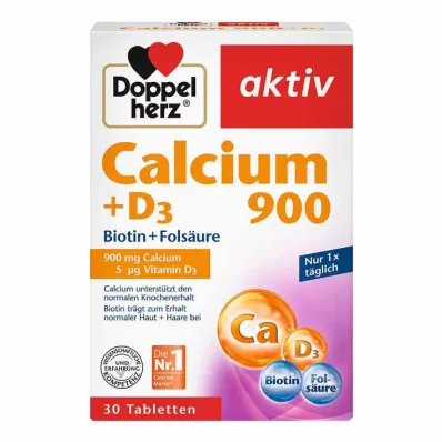 DOPPELHERZ Calcium 900+D3 tablets, 30 pcs