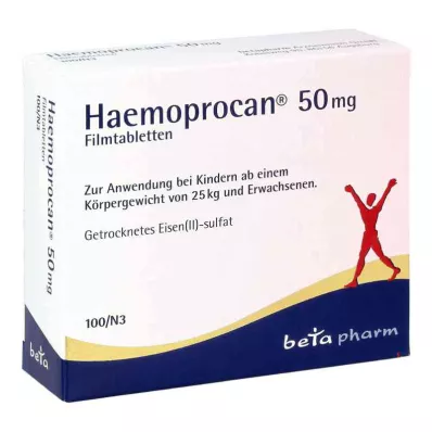Haemoprocan 50 mg film-coated tablets (100 pieces) Haemoprocan 50 mg film-coated tablets (100 pieces)