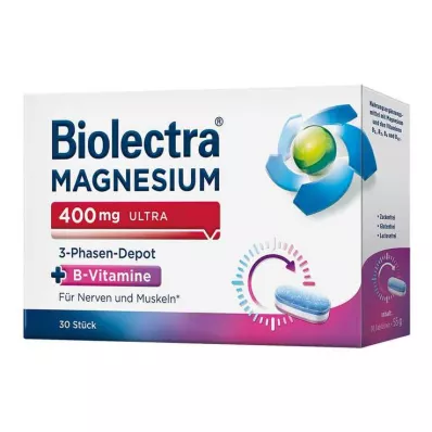 BIOLECTRA Magnesium 400 mg ultra 3-phase depot, 30 pcs BIOLECTRA Magnesium 400 mg ultra 3-phase depot, 30 pcs
