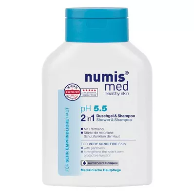 NUMIS med pH 5.5 2in1 Shower Gel &amp; Shampoo, 200 ml
