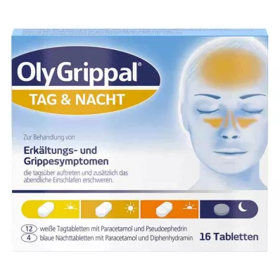 Olygrippal Day & Night 500 mg/60 mg tablets (16 pieces) Olygrippal Day & Night 500 mg/60 mg tablets (16 pieces)