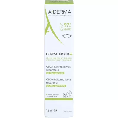 A-DERMA DERMALIBOUR+ CICA Lip balm, 15 ml