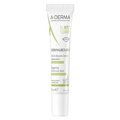A-DERMA DERMALIBOUR+ CICA Lip balm, 15 ml