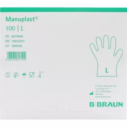 MANUPLAST Disposable gloves PE Size L, 100 pcs