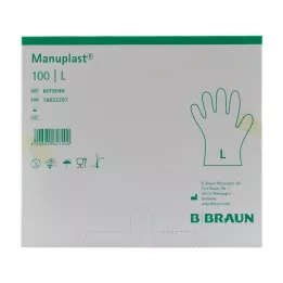 MANUPLAST Disposable gloves PE Size L, 100 pcs