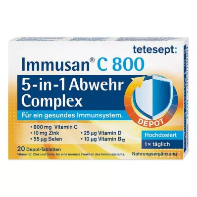 Tetesept Immusan C 800 5in1 Defense Complex Tablets, 20 pcs