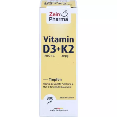 VITAMIN D3+K2 MK-7 drops for oral use, high dose, 25 ml