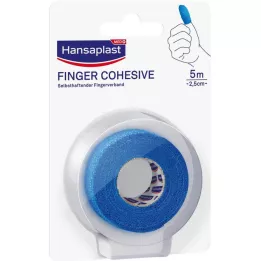 HANSAPLAST Finger dressing, self-adhesive, 2.5 cm x 5 m, blue, 1 pc
