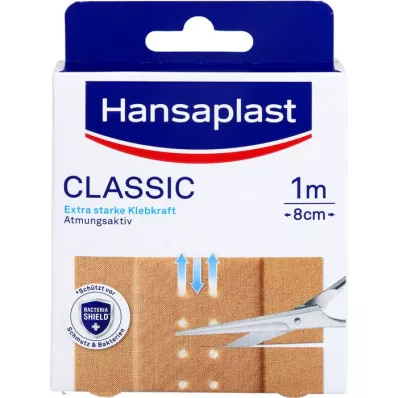 HANSAPLAST Classic plaster 8cm x1 m, 1 pc