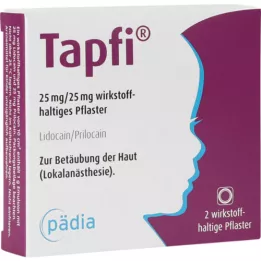 TAPFI 25 mg/25 mg patch containing active substance, 2 pcs