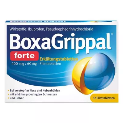 BOXAGRIPPAL forte Cold Tab. 400 mg/60 mg FTA, 12 pcs BOXAGRIPPAL forte Cold Tab. 400 mg/60 mg FTA, 12 pcs