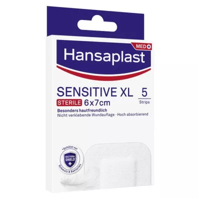 HANSAPLAST Sensitive wound dressing sterile 6x7 cm, 5 pcs