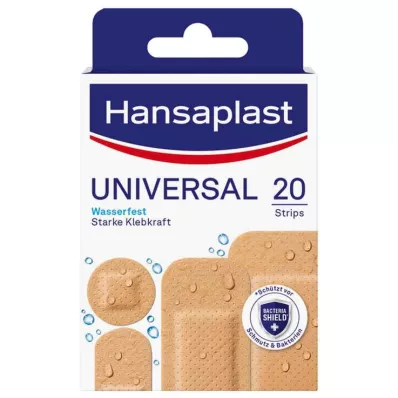 Hansaplast universal plaster strips, waterproof, 20 pieces