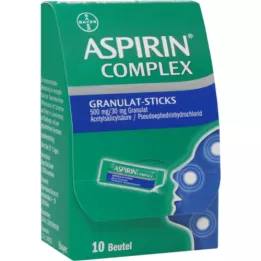 ASPIRIN Complex Granules Sticks 500 mg/30 mg Gran, 10 pcs