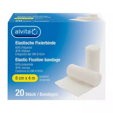 Alvita elastic fixation bandage 8 cmx4 m, 20 pcs Alvita elastic fixation bandage 8 cmx4 m, 20 pcs