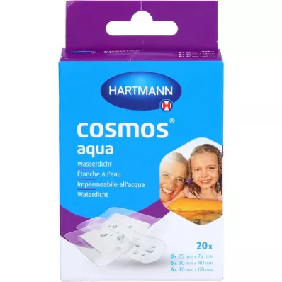 COSMOS aqua plaster strips 3 sizes, 20 pcs