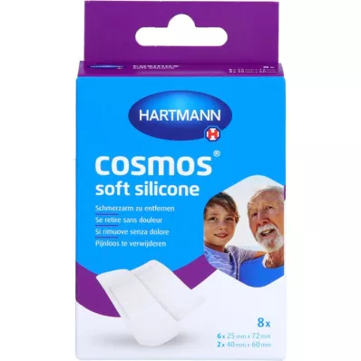 COSMOS soft silicone plaster strips 2 sizes, 8 pcs