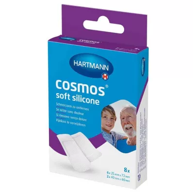 cosmos® soft silicone plasters 2 sizes, 8 pieces cosmos® soft silicone plasters 2 sizes, 8 pieces